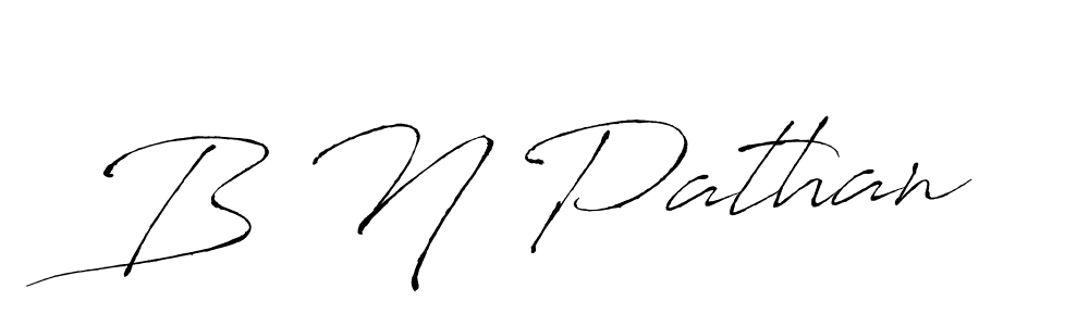 Make a beautiful signature design for name B N Pathan. With this signature (Antro_Vectra) style, you can create a handwritten signature for free. B N Pathan signature style 6 images and pictures png