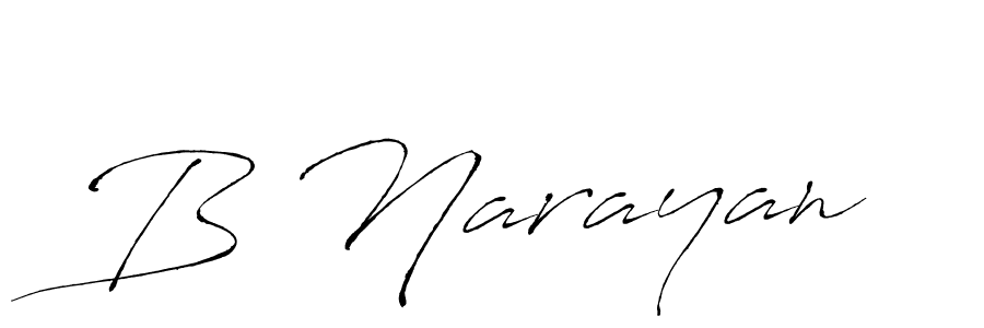 Create a beautiful signature design for name B Narayan. With this signature (Antro_Vectra) fonts, you can make a handwritten signature for free. B Narayan signature style 6 images and pictures png