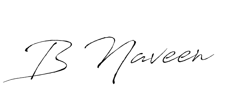 Make a beautiful signature design for name B Naveen. With this signature (Antro_Vectra) style, you can create a handwritten signature for free. B Naveen signature style 6 images and pictures png