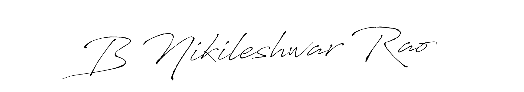 B Nikileshwar Rao stylish signature style. Best Handwritten Sign (Antro_Vectra) for my name. Handwritten Signature Collection Ideas for my name B Nikileshwar Rao. B Nikileshwar Rao signature style 6 images and pictures png