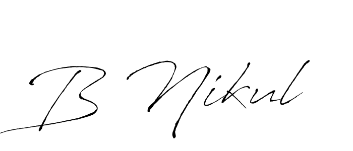 You can use this online signature creator to create a handwritten signature for the name B Nikul. This is the best online autograph maker. B Nikul signature style 6 images and pictures png