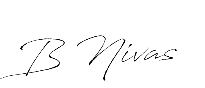 Create a beautiful signature design for name B Nivas. With this signature (Antro_Vectra) fonts, you can make a handwritten signature for free. B Nivas signature style 6 images and pictures png