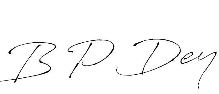 How to make B P Dey name signature. Use Antro_Vectra style for creating short signs online. This is the latest handwritten sign. B P Dey signature style 6 images and pictures png