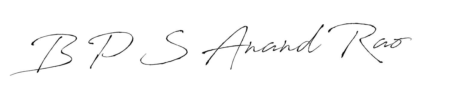 Antro_Vectra is a professional signature style that is perfect for those who want to add a touch of class to their signature. It is also a great choice for those who want to make their signature more unique. Get B P S Anand Rao name to fancy signature for free. B P S Anand Rao signature style 6 images and pictures png