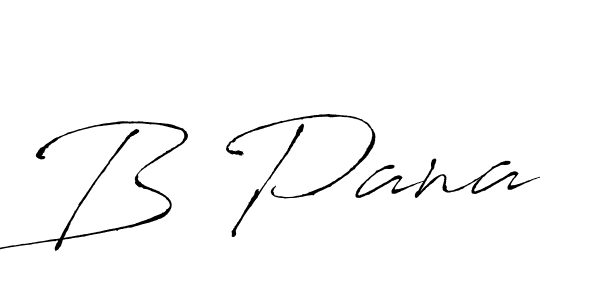 Make a beautiful signature design for name B Pana. With this signature (Antro_Vectra) style, you can create a handwritten signature for free. B Pana signature style 6 images and pictures png