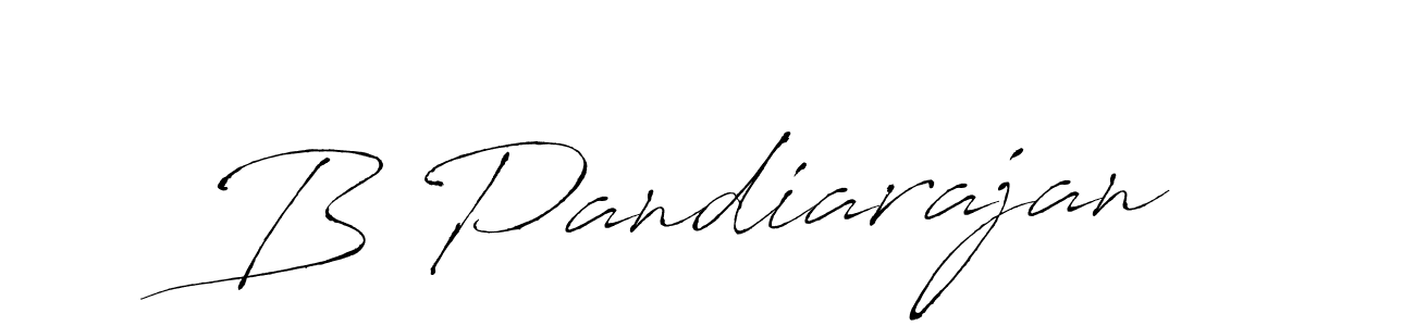 Use a signature maker to create a handwritten signature online. With this signature software, you can design (Antro_Vectra) your own signature for name B Pandiarajan. B Pandiarajan signature style 6 images and pictures png