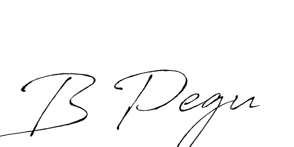 Make a beautiful signature design for name B Pegu. With this signature (Antro_Vectra) style, you can create a handwritten signature for free. B Pegu signature style 6 images and pictures png