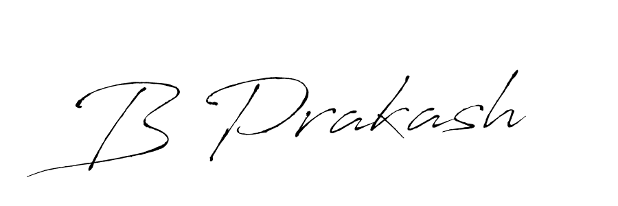 Make a beautiful signature design for name B Prakash. With this signature (Antro_Vectra) style, you can create a handwritten signature for free. B Prakash signature style 6 images and pictures png