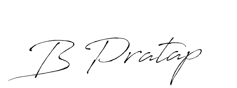 Design your own signature with our free online signature maker. With this signature software, you can create a handwritten (Antro_Vectra) signature for name B Pratap. B Pratap signature style 6 images and pictures png