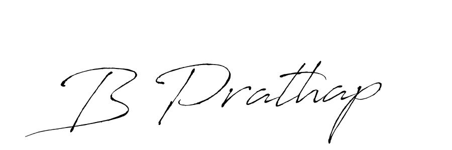 Design your own signature with our free online signature maker. With this signature software, you can create a handwritten (Antro_Vectra) signature for name B Prathap. B Prathap signature style 6 images and pictures png