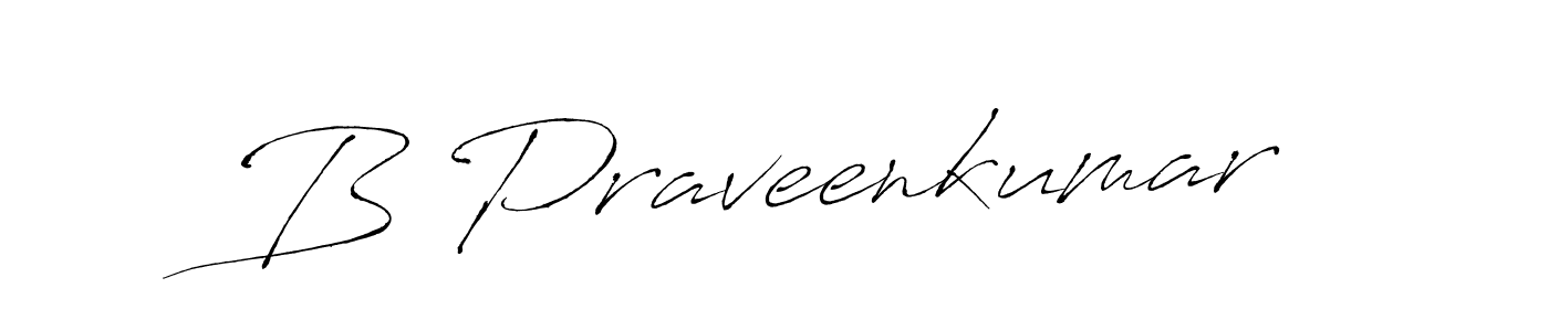 This is the best signature style for the B Praveenkumar name. Also you like these signature font (Antro_Vectra). Mix name signature. B Praveenkumar signature style 6 images and pictures png