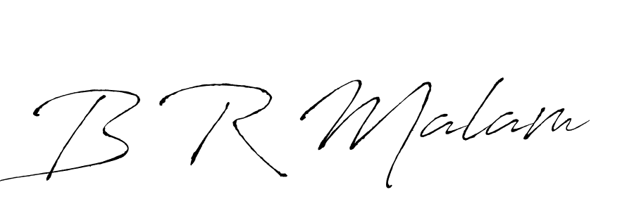 if you are searching for the best signature style for your name B R Malam. so please give up your signature search. here we have designed multiple signature styles  using Antro_Vectra. B R Malam signature style 6 images and pictures png