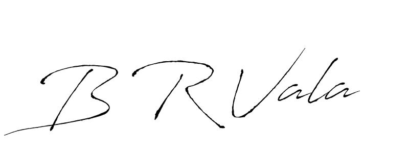 The best way (Antro_Vectra) to make a short signature is to pick only two or three words in your name. The name B R Vala include a total of six letters. For converting this name. B R Vala signature style 6 images and pictures png