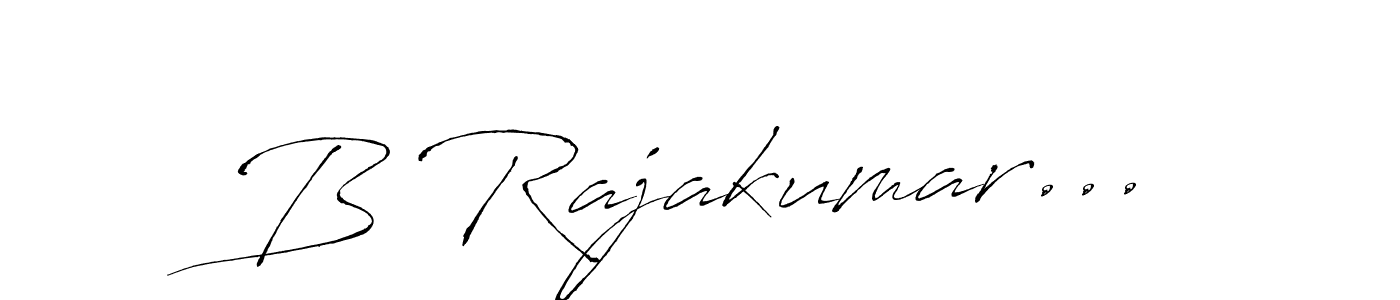 How to make B Rajakumar... name signature. Use Antro_Vectra style for creating short signs online. This is the latest handwritten sign. B Rajakumar... signature style 6 images and pictures png