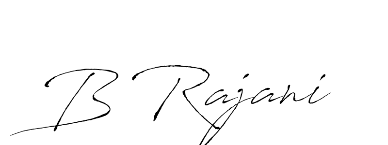 You should practise on your own different ways (Antro_Vectra) to write your name (B Rajani) in signature. don't let someone else do it for you. B Rajani signature style 6 images and pictures png