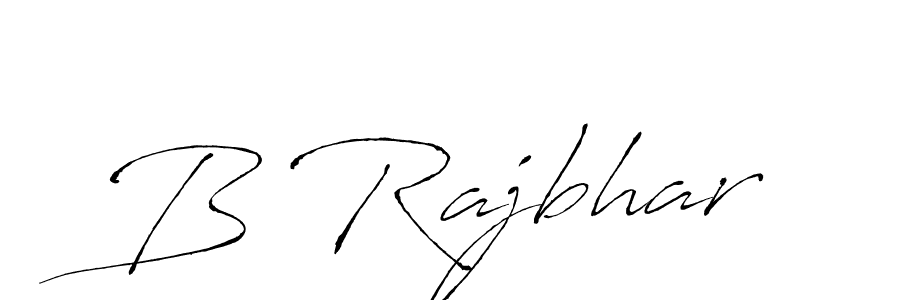 Use a signature maker to create a handwritten signature online. With this signature software, you can design (Antro_Vectra) your own signature for name B Rajbhar. B Rajbhar signature style 6 images and pictures png