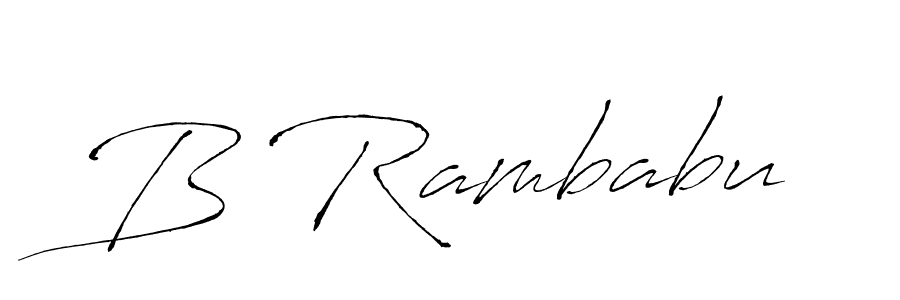 How to make B Rambabu signature? Antro_Vectra is a professional autograph style. Create handwritten signature for B Rambabu name. B Rambabu signature style 6 images and pictures png