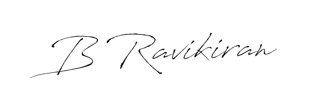 How to make B Ravikiran name signature. Use Antro_Vectra style for creating short signs online. This is the latest handwritten sign. B Ravikiran signature style 6 images and pictures png