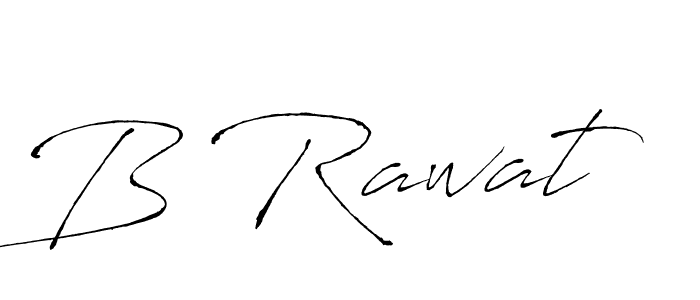 Make a beautiful signature design for name B Rawat. With this signature (Antro_Vectra) style, you can create a handwritten signature for free. B Rawat signature style 6 images and pictures png