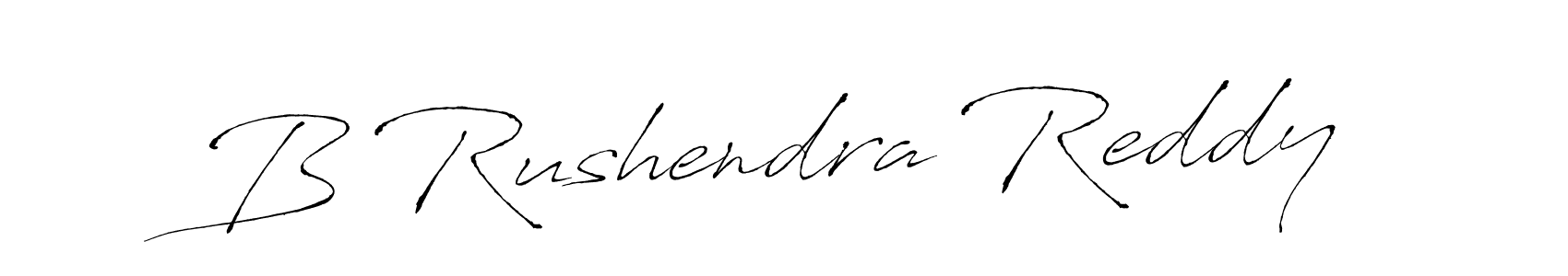 How to make B Rushendra Reddy signature? Antro_Vectra is a professional autograph style. Create handwritten signature for B Rushendra Reddy name. B Rushendra Reddy signature style 6 images and pictures png