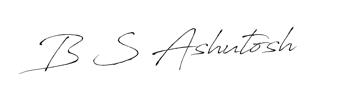 The best way (Antro_Vectra) to make a short signature is to pick only two or three words in your name. The name B S Ashutosh include a total of six letters. For converting this name. B S Ashutosh signature style 6 images and pictures png