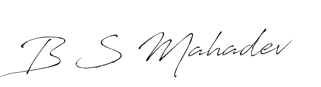 B S Mahadev stylish signature style. Best Handwritten Sign (Antro_Vectra) for my name. Handwritten Signature Collection Ideas for my name B S Mahadev. B S Mahadev signature style 6 images and pictures png