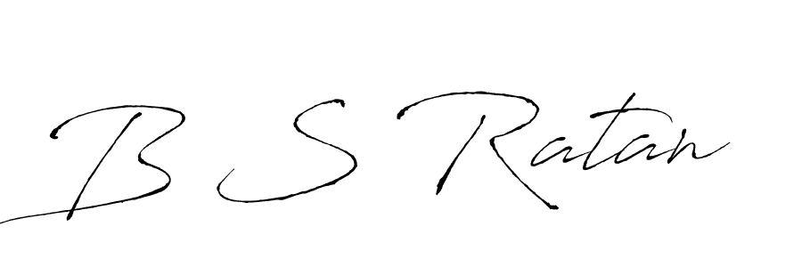 How to make B S Ratan signature? Antro_Vectra is a professional autograph style. Create handwritten signature for B S Ratan name. B S Ratan signature style 6 images and pictures png