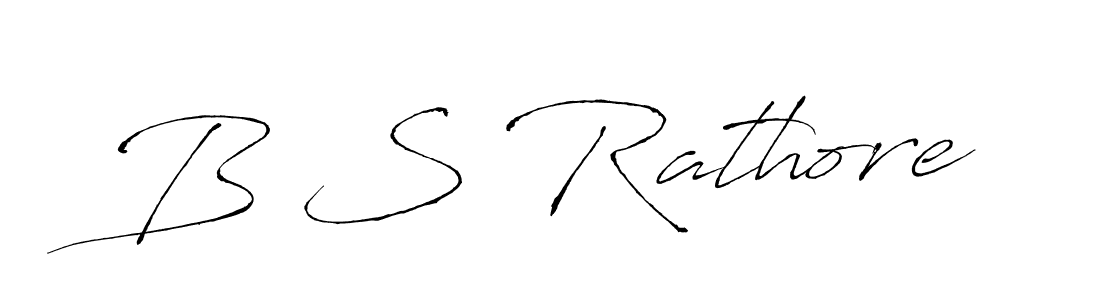 Design your own signature with our free online signature maker. With this signature software, you can create a handwritten (Antro_Vectra) signature for name B S Rathore. B S Rathore signature style 6 images and pictures png