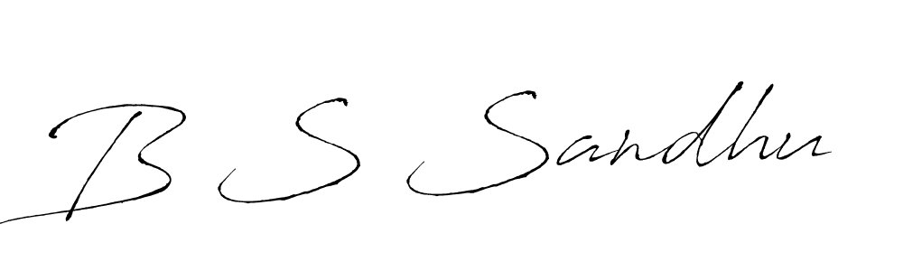 Create a beautiful signature design for name B S Sandhu. With this signature (Antro_Vectra) fonts, you can make a handwritten signature for free. B S Sandhu signature style 6 images and pictures png