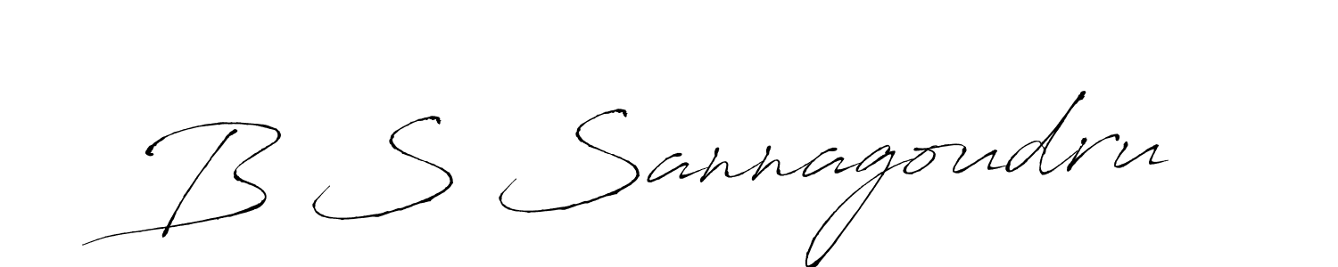 if you are searching for the best signature style for your name B S Sannagoudru. so please give up your signature search. here we have designed multiple signature styles  using Antro_Vectra. B S Sannagoudru signature style 6 images and pictures png