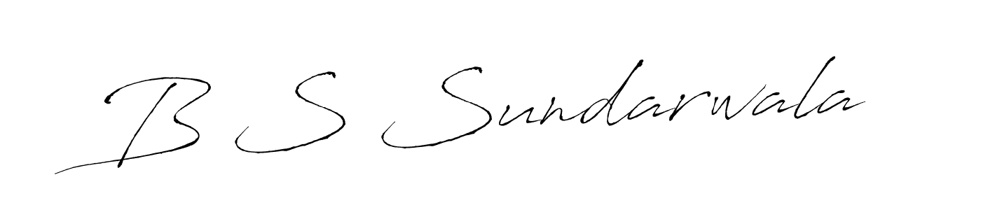B S Sundarwala stylish signature style. Best Handwritten Sign (Antro_Vectra) for my name. Handwritten Signature Collection Ideas for my name B S Sundarwala. B S Sundarwala signature style 6 images and pictures png