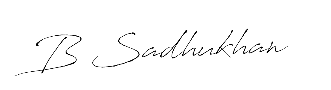 How to make B Sadhukhan signature? Antro_Vectra is a professional autograph style. Create handwritten signature for B Sadhukhan name. B Sadhukhan signature style 6 images and pictures png