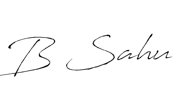 Design your own signature with our free online signature maker. With this signature software, you can create a handwritten (Antro_Vectra) signature for name B Sahu. B Sahu signature style 6 images and pictures png