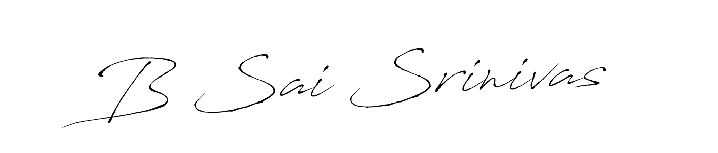 Design your own signature with our free online signature maker. With this signature software, you can create a handwritten (Antro_Vectra) signature for name B Sai Srinivas. B Sai Srinivas signature style 6 images and pictures png