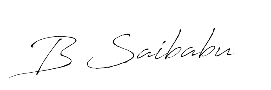 How to make B Saibabu name signature. Use Antro_Vectra style for creating short signs online. This is the latest handwritten sign. B Saibabu signature style 6 images and pictures png