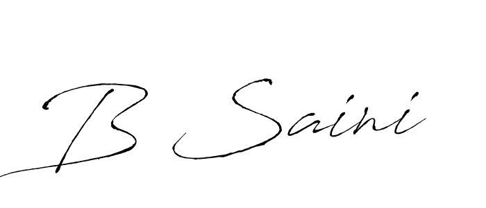 How to make B Saini signature? Antro_Vectra is a professional autograph style. Create handwritten signature for B Saini name. B Saini signature style 6 images and pictures png