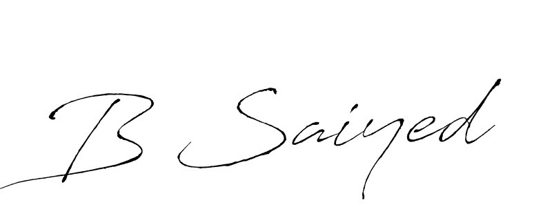 Make a beautiful signature design for name B Saiyed. With this signature (Antro_Vectra) style, you can create a handwritten signature for free. B Saiyed signature style 6 images and pictures png