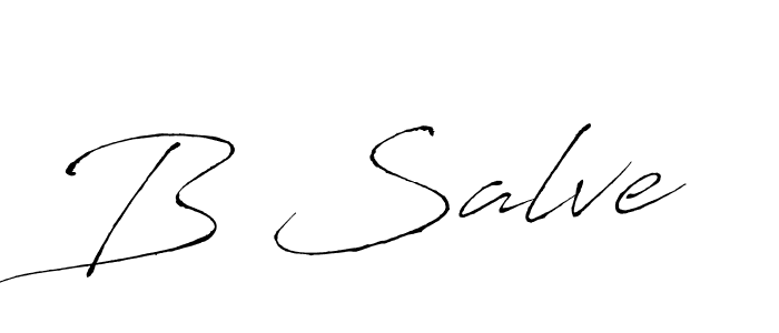 How to make B Salve name signature. Use Antro_Vectra style for creating short signs online. This is the latest handwritten sign. B Salve signature style 6 images and pictures png