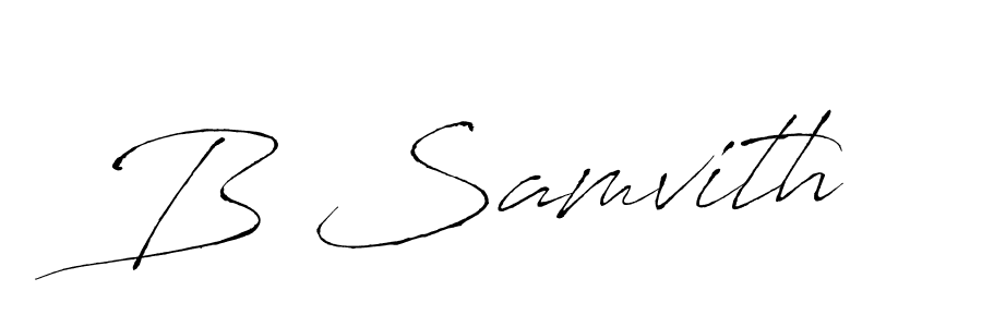 if you are searching for the best signature style for your name B Samvith. so please give up your signature search. here we have designed multiple signature styles  using Antro_Vectra. B Samvith signature style 6 images and pictures png