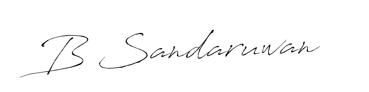 Also we have B Sandaruwan name is the best signature style. Create professional handwritten signature collection using Antro_Vectra autograph style. B Sandaruwan signature style 6 images and pictures png