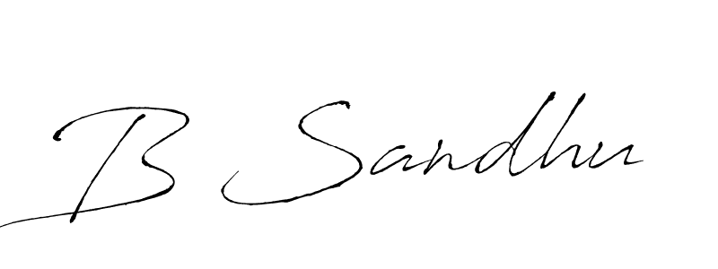 Create a beautiful signature design for name B Sandhu. With this signature (Antro_Vectra) fonts, you can make a handwritten signature for free. B Sandhu signature style 6 images and pictures png