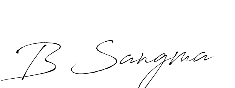 Use a signature maker to create a handwritten signature online. With this signature software, you can design (Antro_Vectra) your own signature for name B Sangma. B Sangma signature style 6 images and pictures png