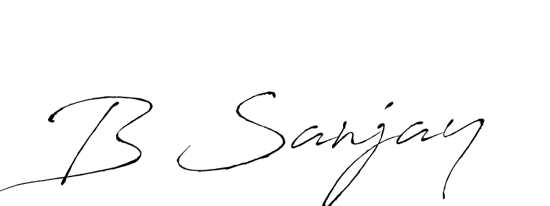 You should practise on your own different ways (Antro_Vectra) to write your name (B Sanjay) in signature. don't let someone else do it for you. B Sanjay signature style 6 images and pictures png