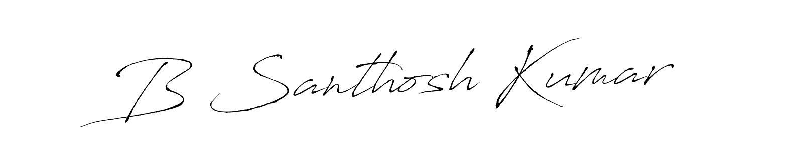 Make a beautiful signature design for name B Santhosh Kumar. With this signature (Antro_Vectra) style, you can create a handwritten signature for free. B Santhosh Kumar signature style 6 images and pictures png