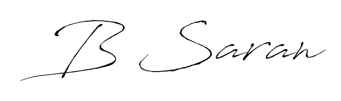 The Antro_Vectra font transforms the name B Saran into an executive sign with sharp precision and distinguished character. B Saran signature style 6 images and pictures png