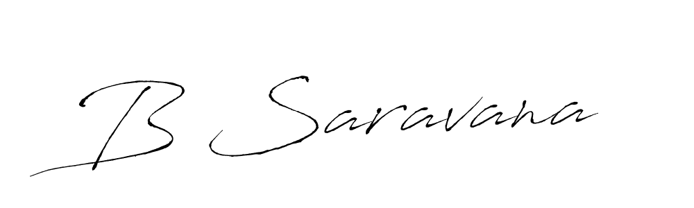 Create a beautiful signature design for name B Saravana. With this signature (Antro_Vectra) fonts, you can make a handwritten signature for free. B Saravana signature style 6 images and pictures png