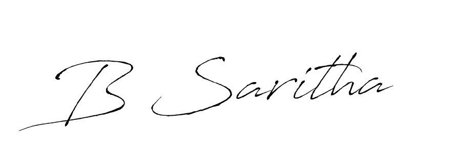 The best way (Antro_Vectra) to make a short signature is to pick only two or three words in your name. The name B Saritha include a total of six letters. For converting this name. B Saritha signature style 6 images and pictures png