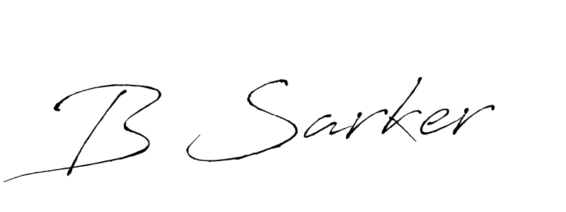 Create a beautiful signature design for name B Sarker. With this signature (Antro_Vectra) fonts, you can make a handwritten signature for free. B Sarker signature style 6 images and pictures png