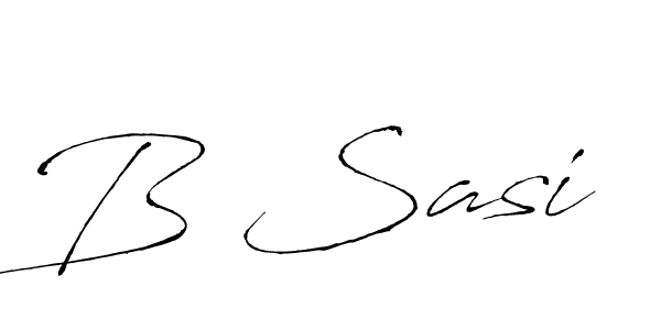 The best way (Antro_Vectra) to make a short signature is to pick only two or three words in your name. The name B Sasi include a total of six letters. For converting this name. B Sasi signature style 6 images and pictures png