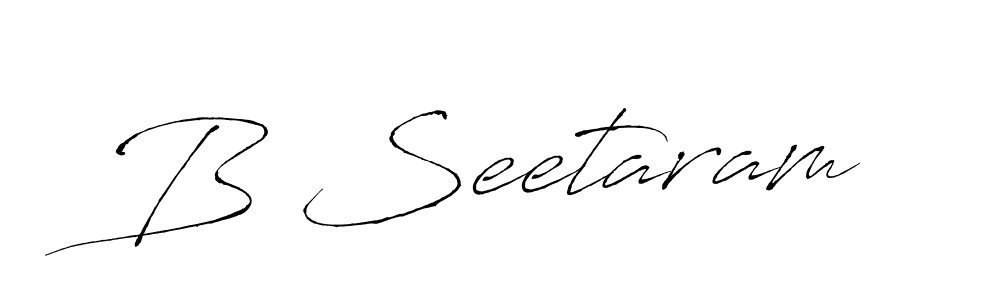 Design your own signature with our free online signature maker. With this signature software, you can create a handwritten (Antro_Vectra) signature for name B Seetaram. B Seetaram signature style 6 images and pictures png